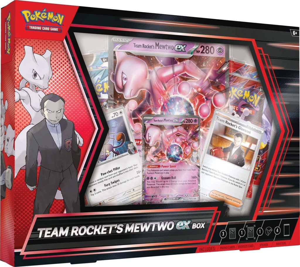 Pokemon TCG Team Rocket's Mewtwo ex Box - Chill Of The Chase