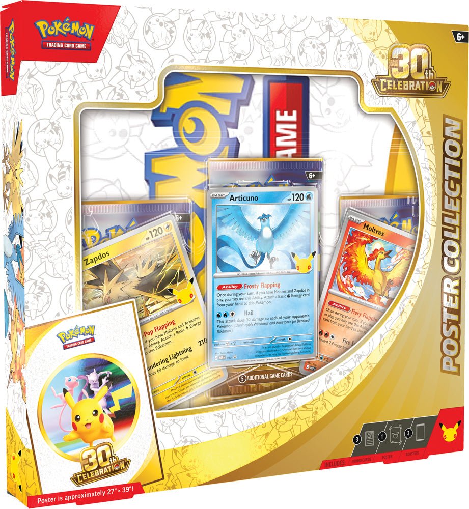 Pokemon TCG: 30th Celebration Poster Collection Box - Chill Of The Chase