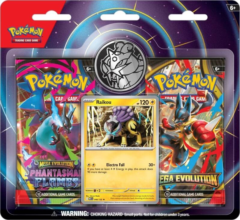 Pokemon TCG: Mega Evolution 2 - Pack Blister (Raikou) - Chill Of The Chase
