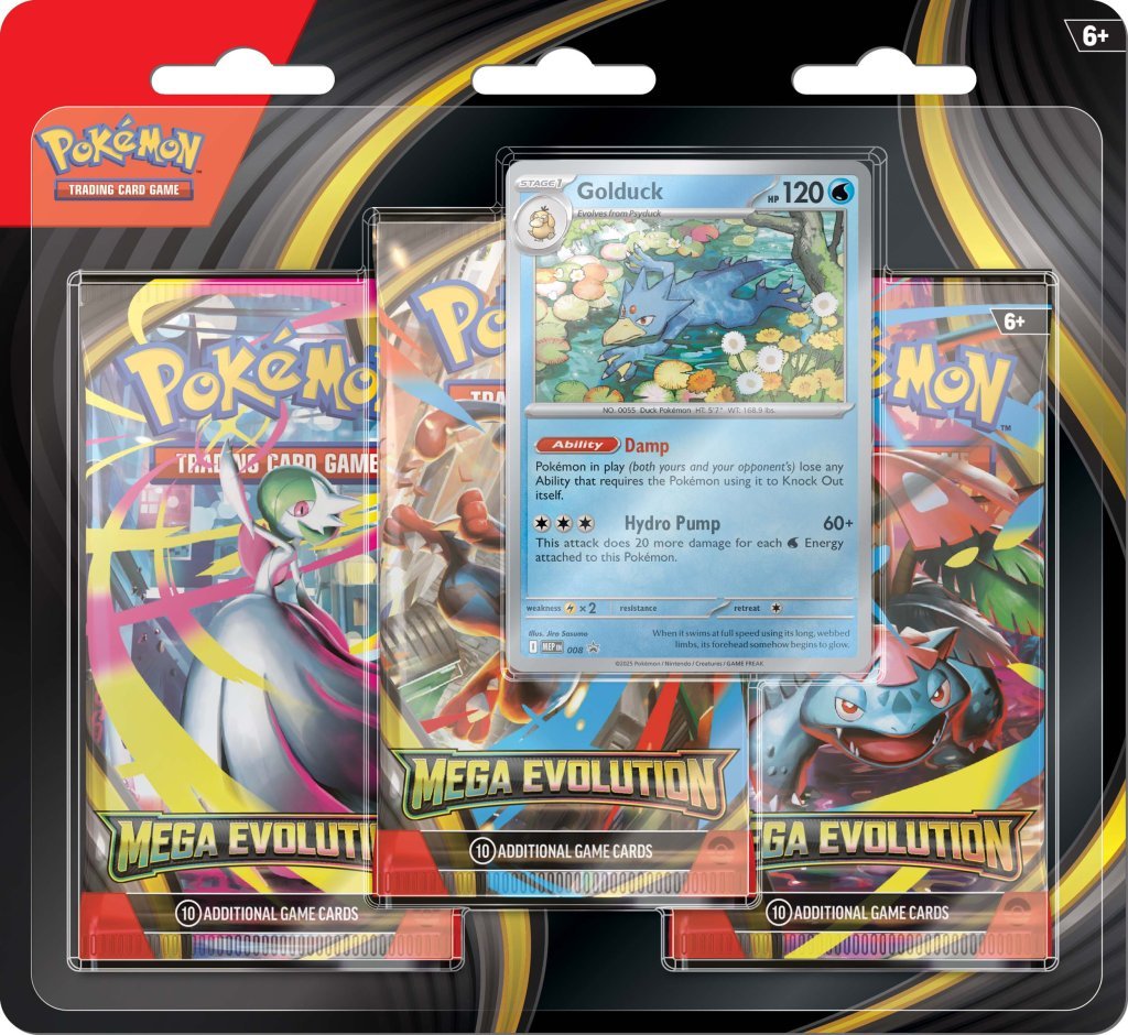 Pokemon TCG: Mega Evolution Three Booster Blister - Chill Of The Chase