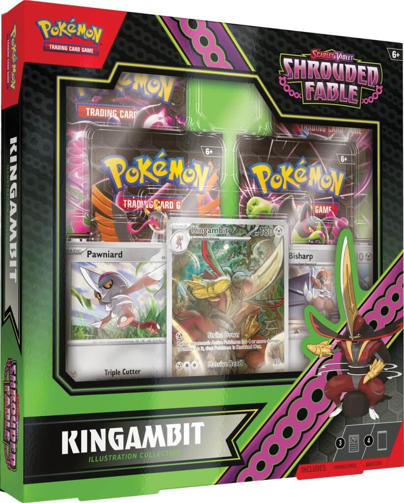 Pokemon TCG Scarlet & Violet 6.5 Shrouded Fable Kingambit Illustration Collection - Chill Of The Chase