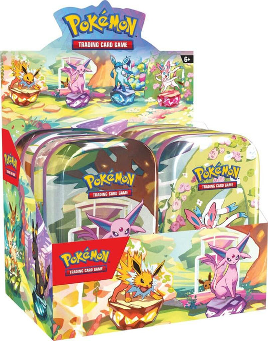 Pokemon TCG Scarlet & Violet 8.5 Prismatic Evolutions Mini Tin (Assorted) - Chill Of The Chase